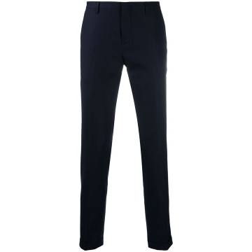 mid-rise skinny fit trousers