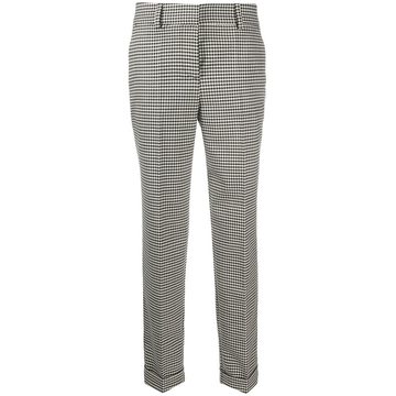 Lester gingham patterned cropped trousers