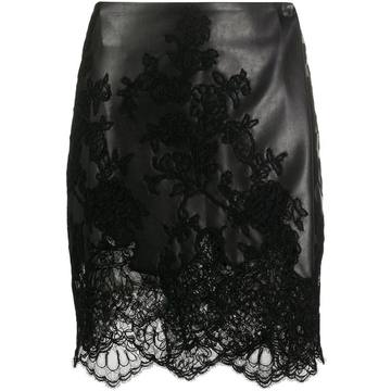 embroidered fitted skirt