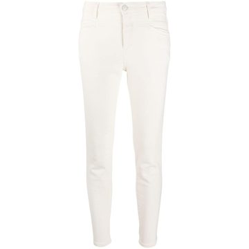 high-waisted cropped trousers