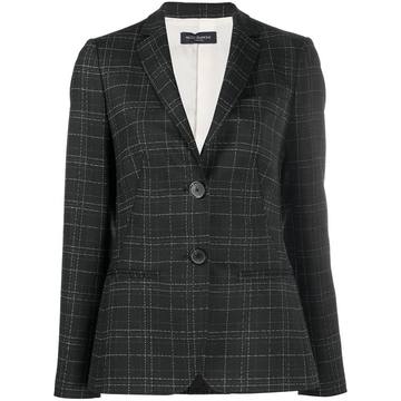 checked fitted blazer