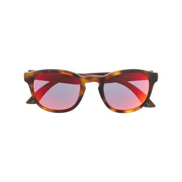 tortoiseshell round frame sunglasses