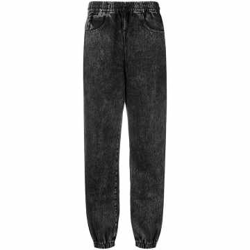 elasticated straight jeans