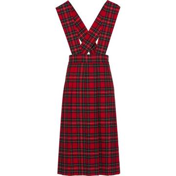 plaid mid-length dress