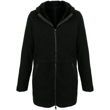 lined hooded coat