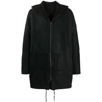hooded reversible coat