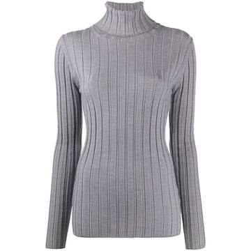 ribbed roll-neck jumper