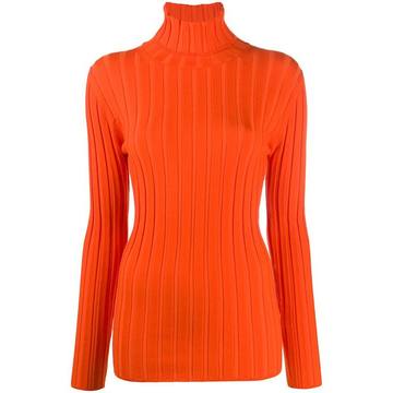 ribbed roll-neck jumper