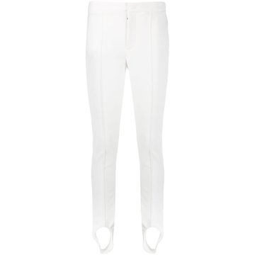 stirrup cuffs slim-fit trousers