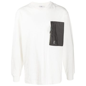 patch pocket cotton sweatshirt