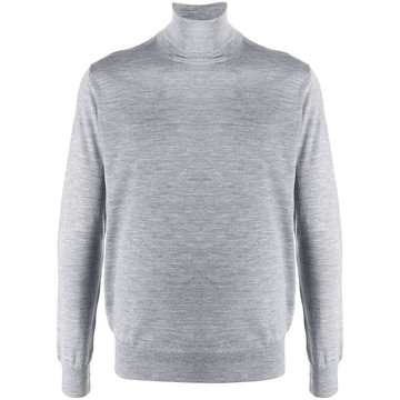 roll-neck silk-wool jumper