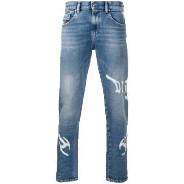 logo appliqué straight-leg jeans