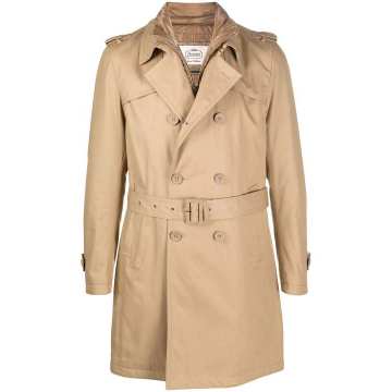 cotton double-breasted trench coat