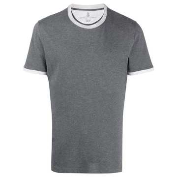 short sleeve contrasting trim T-shirt