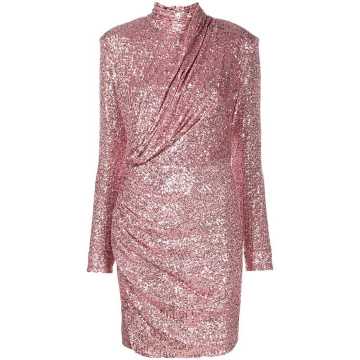 sequin-embellished silk dress