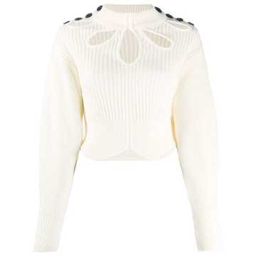 ribbed cut-out jumper