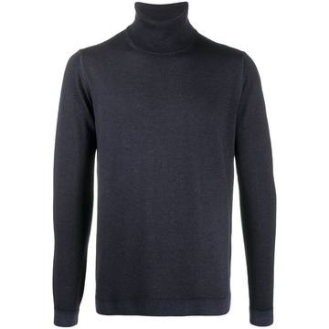 rib-trimmed merino wool jumper