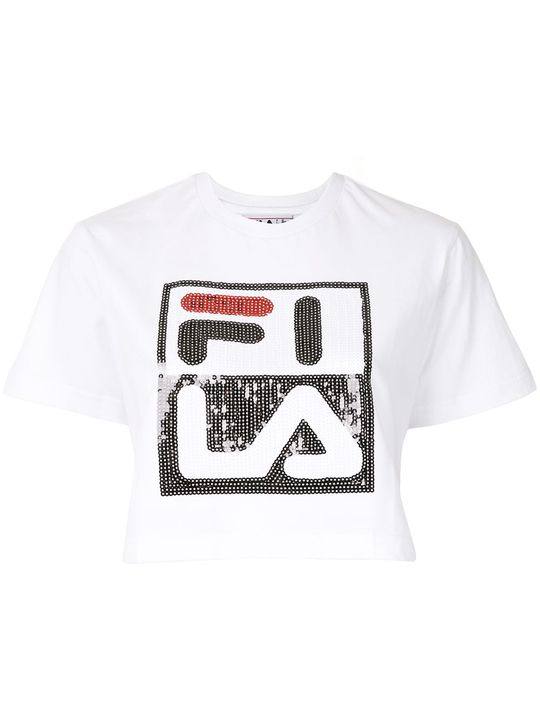 short sleeve logo print T-shirt展示图