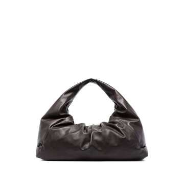 Brown shoulder pouch leather bag