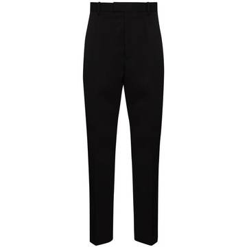 slim leg wool trousers