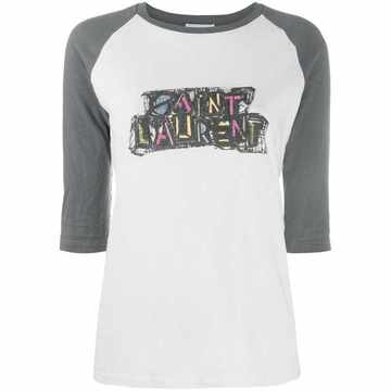 logo-print raglan top