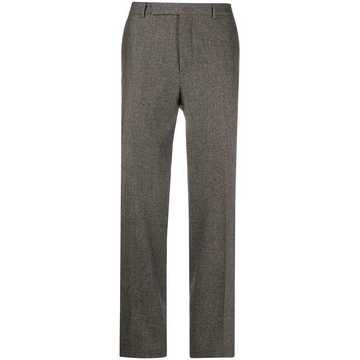 straight-leg tailored trousers