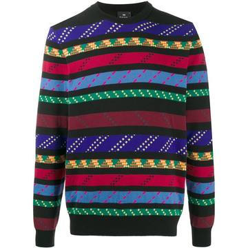 Rope Stripe crew neck jumper