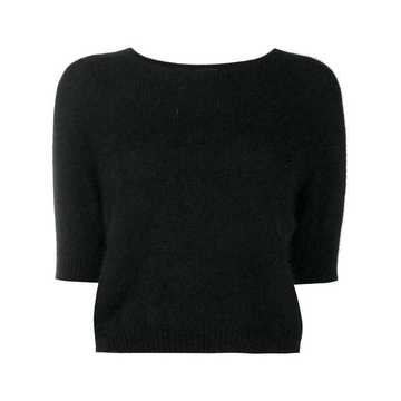 short-sleeve knitted jumper