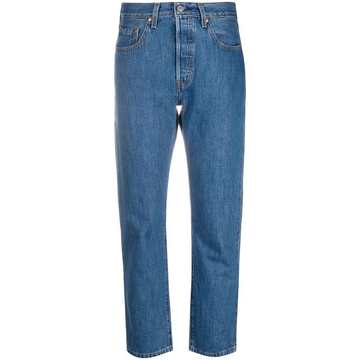 high-rise cropped jeans