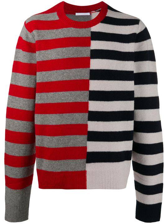 striped crew-neck sweater展示图