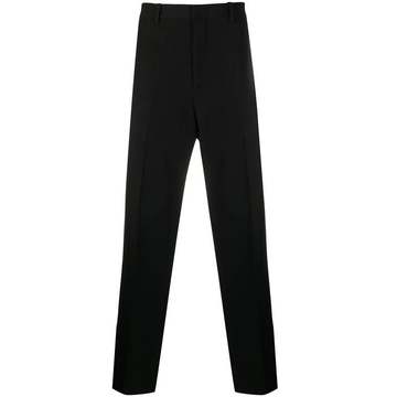 straight leg tailored trousers