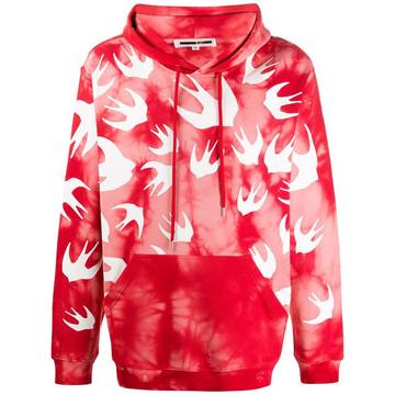 swallow print hoodie