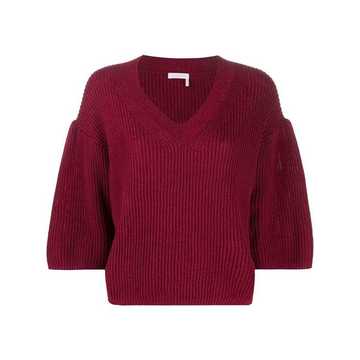 flared knitted jumper