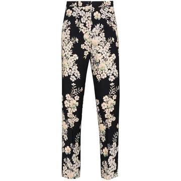 floral print straight leg trousers