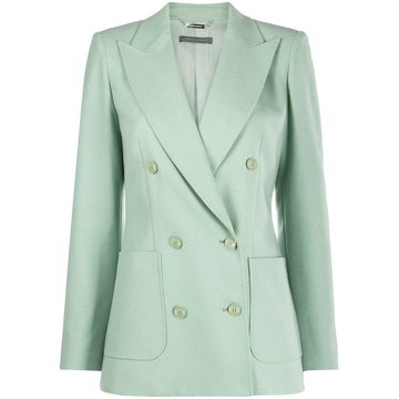 double-breasted peak lapel blazer