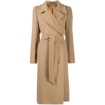 long sleeve belted trench coat