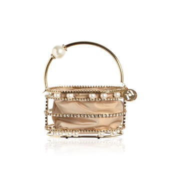 Abaco XS Embellished Gold-Tone Top Handle Bag