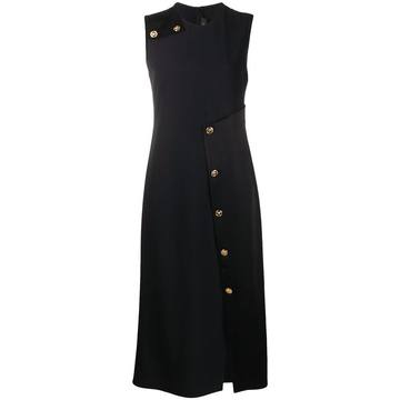 sleeveless button-detail dress