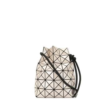 geometric patterned drawstring bag