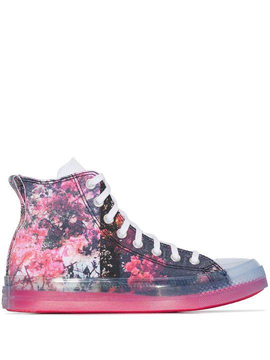 X Shaniqwa Jarvis pink Chuck 70 floral high top sneakers展示图