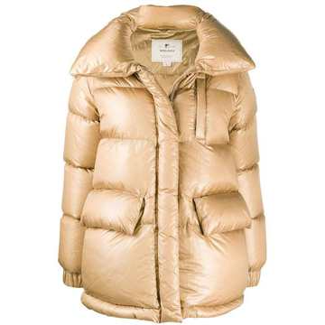 oversized-collar puffer jacket