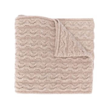 cashmere cable knit scarf