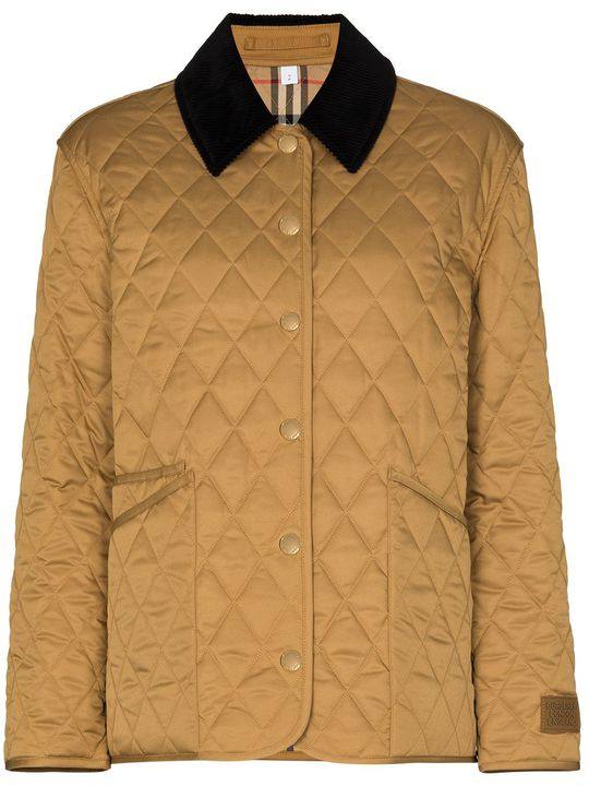 Dranefeld quilted contrast-collar jacket展示图