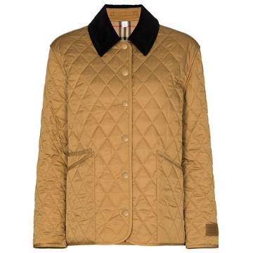 Dranefeld quilted contrast-collar jacket