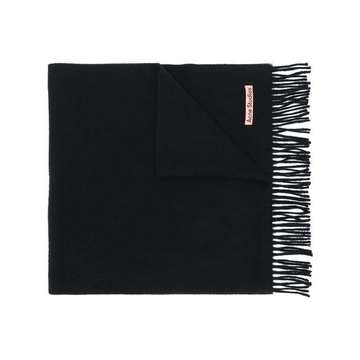 narrow fringed scarf