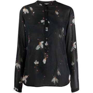 floral print round neck shirt