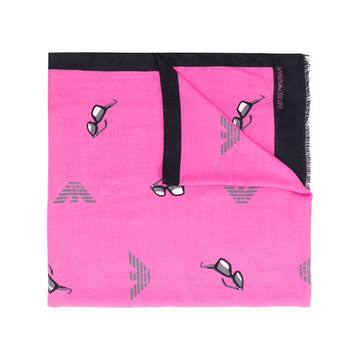 logo print scarf