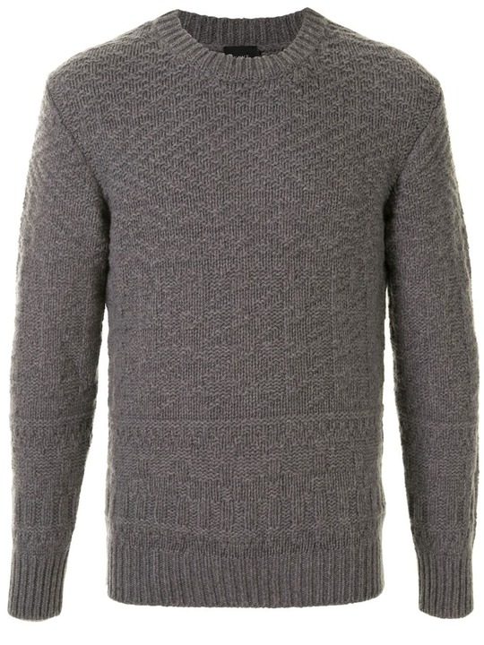 crew neck chunky knit jumper展示图