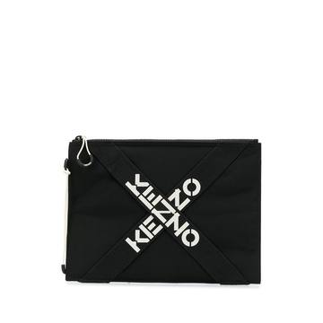 logo-print clutch