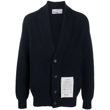 ribbed cashmere knit cardigan